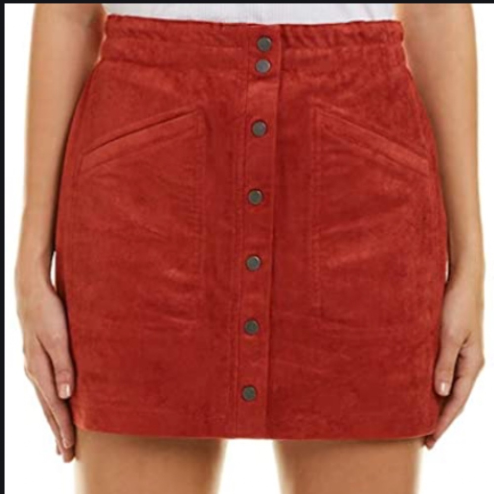 BCBGMAXAZRIA Women's Faux-Suede Miniskirt XXS